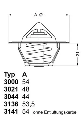 Thermostat, coolant BorgWarner (Wahler) 3000.83