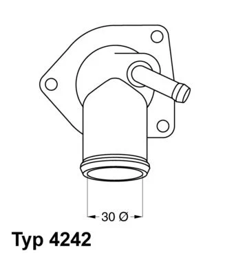 Thermostat, coolant BorgWarner (Wahler) 4242.92D