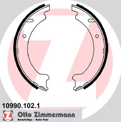 Komplet zavornih čeljusti, parkirna zavora ZIMMERMANN 10990.102.1