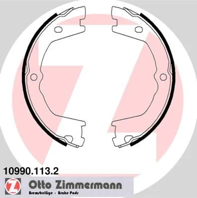 Komplet zavornih čeljusti, parkirna zavora ZIMMERMANN 10990.113.2