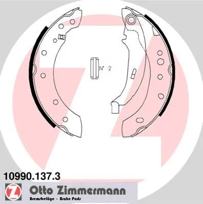 Komplet zavornih čeljusti, parkirna zavora ZIMMERMANN 10990.137.3