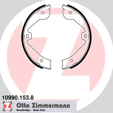 Komplet zavornih čeljusti, parkirna zavora ZIMMERMANN 10990.153.8