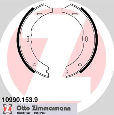 Brake Shoe Set, parking brake ZIMMERMANN 10990.153.9