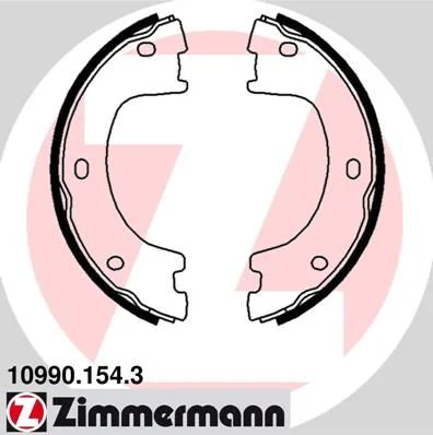 Komplet zavornih čeljusti, parkirna zavora ZIMMERMANN 10990.154.3