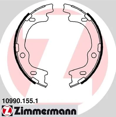 Komplet zavornih čeljusti, parkirna zavora ZIMMERMANN 10990.155.1