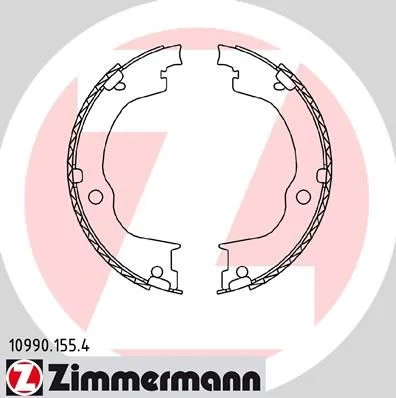 Brake Shoe Set, parking brake ZIMMERMANN 10990.155.4