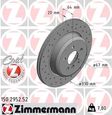Zavorni disk ZIMMERMANN 150.2952.52