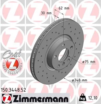 Zavorni disk ZIMMERMANN 150.3448.52