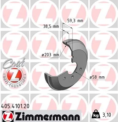 Zavorni boben ZIMMERMANN 405.4101.20