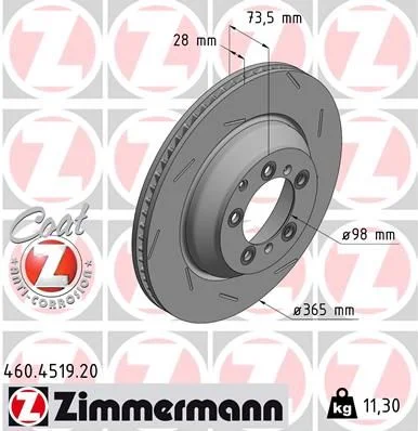 Brake Disc ZIMMERMANN 460.4519.20