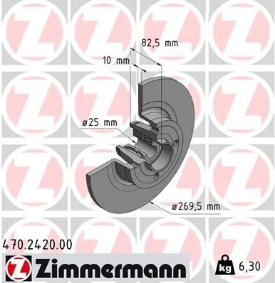 Zavorni disk ZIMMERMANN 470.2420.00