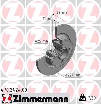 Zavorni disk ZIMMERMANN 470.2424.00