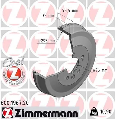 Zavorni boben ZIMMERMANN 600.1967.20
