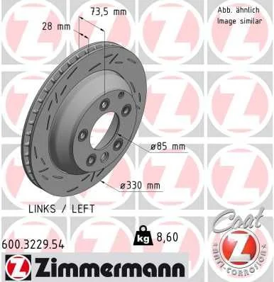 Zavorni disk ZIMMERMANN 600.3229.54
