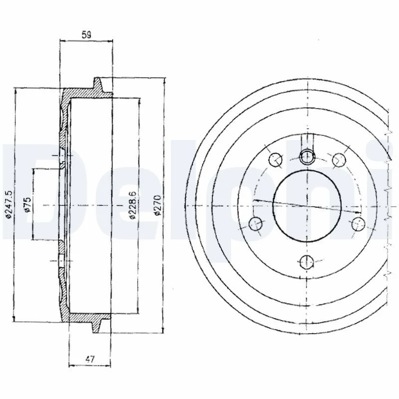 Zavorni boben DELPHI BF275