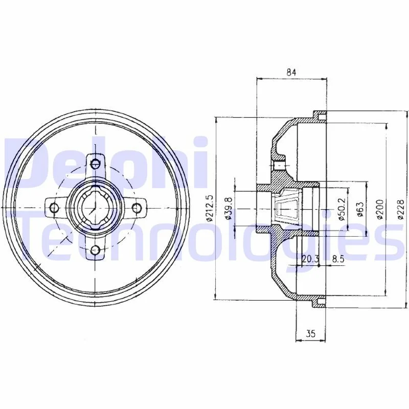 Zavorni boben DELPHI BF293