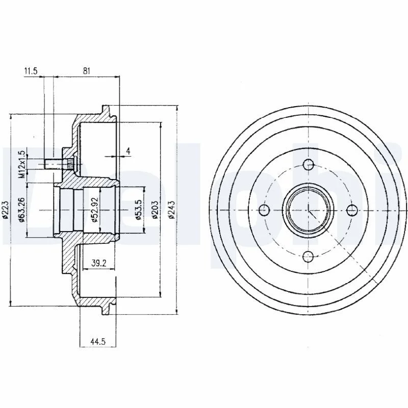 Zavorni boben DELPHI BF402