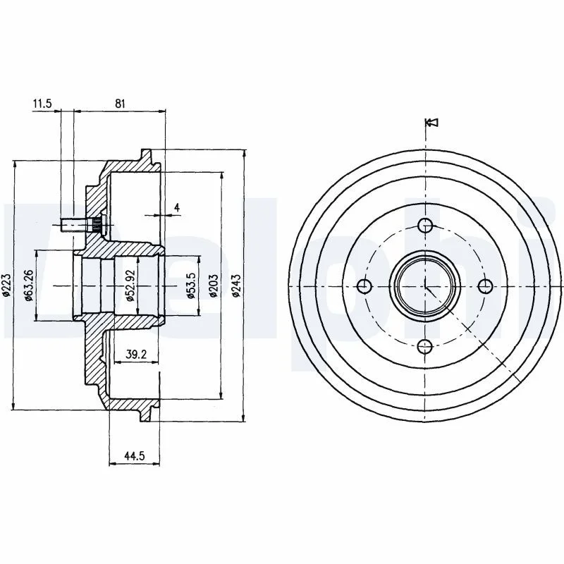Zavorni boben DELPHI BF487