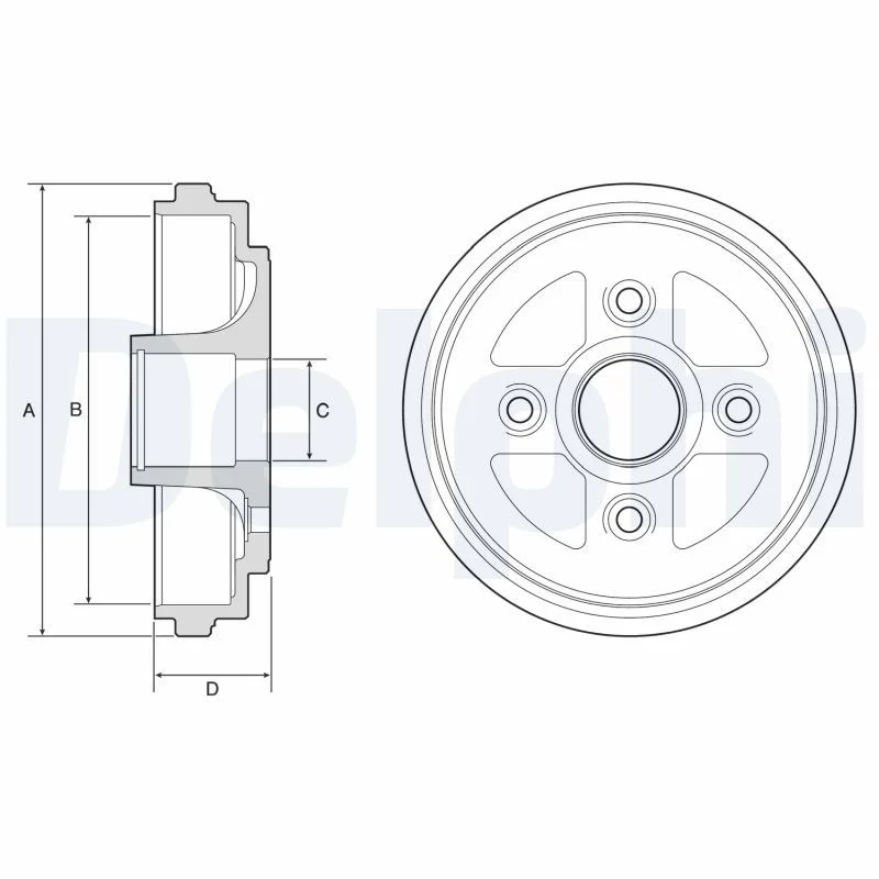 Brake Drum DELPHI BF602