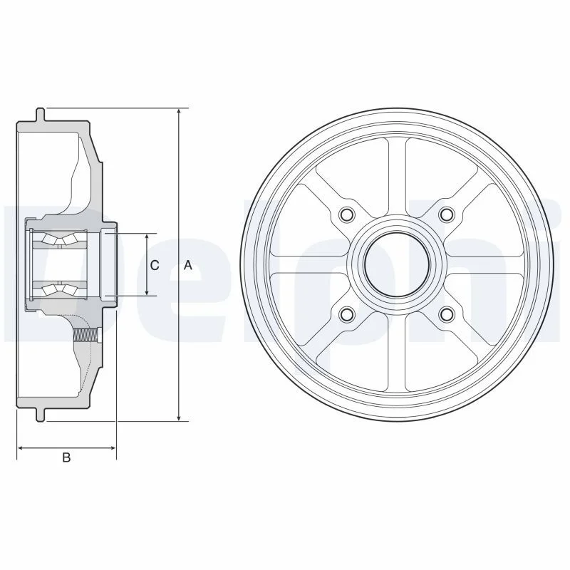 Zavorni boben DELPHI BFR484