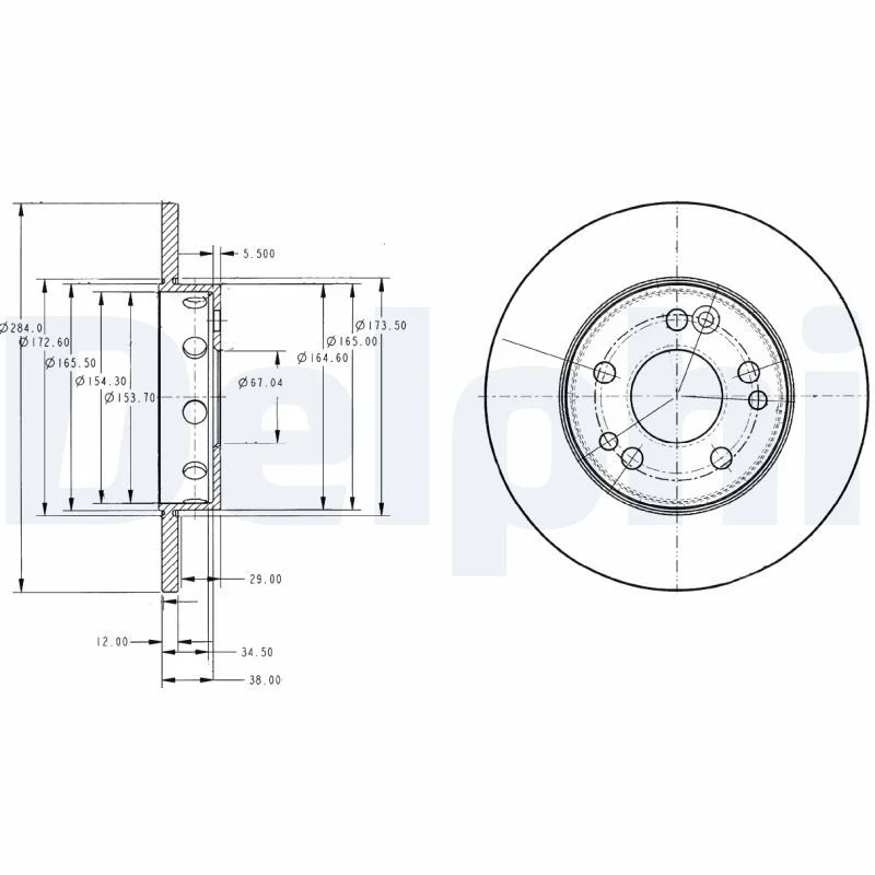 Brake Disc DELPHI BG2314
