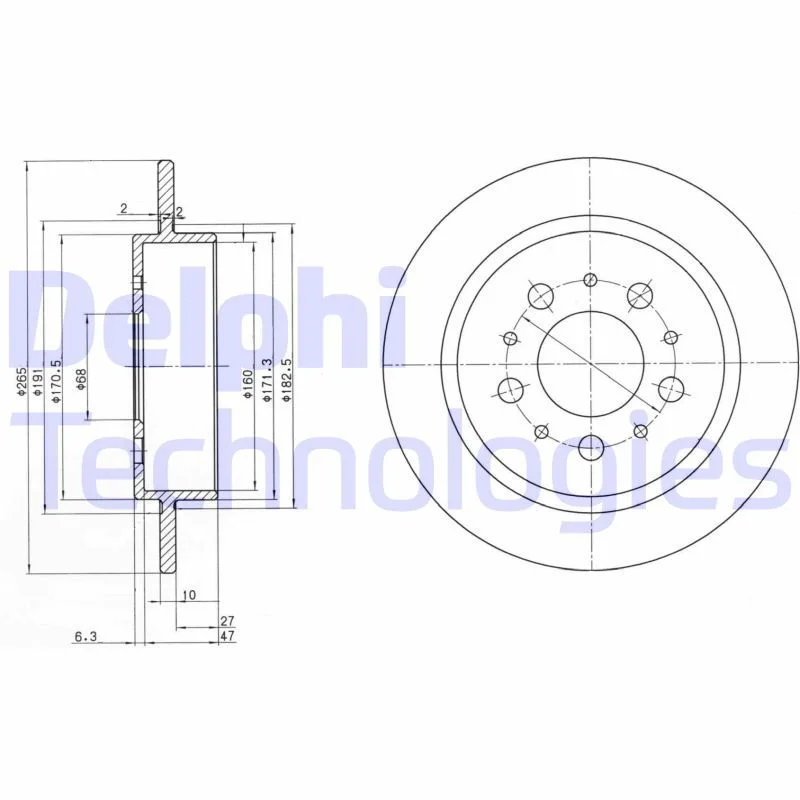 Brake Disc DELPHI BG2718