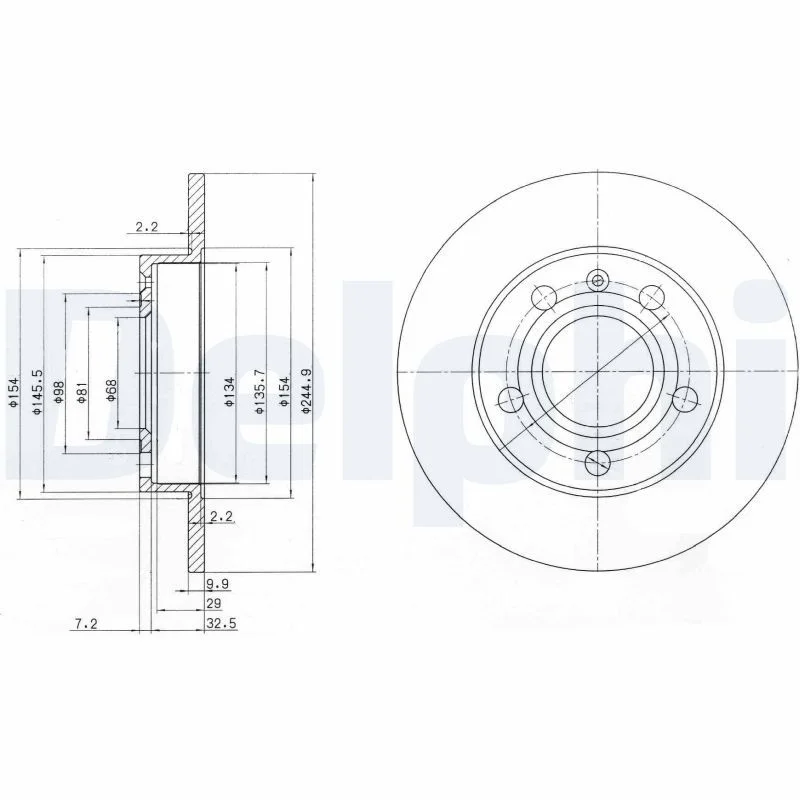 Zavorni disk DELPHI BG2753C