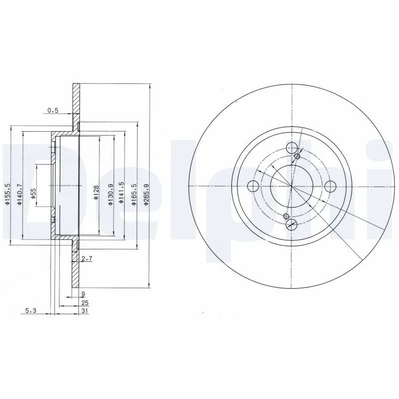 Zavorni disk DELPHI BG3186