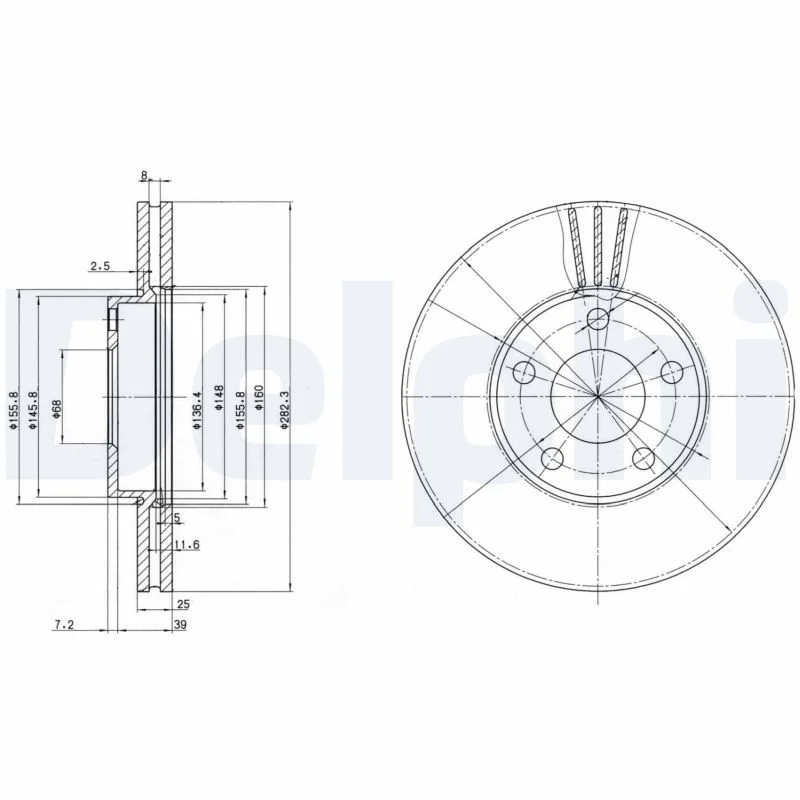 Zavorni disk DELPHI BG3199