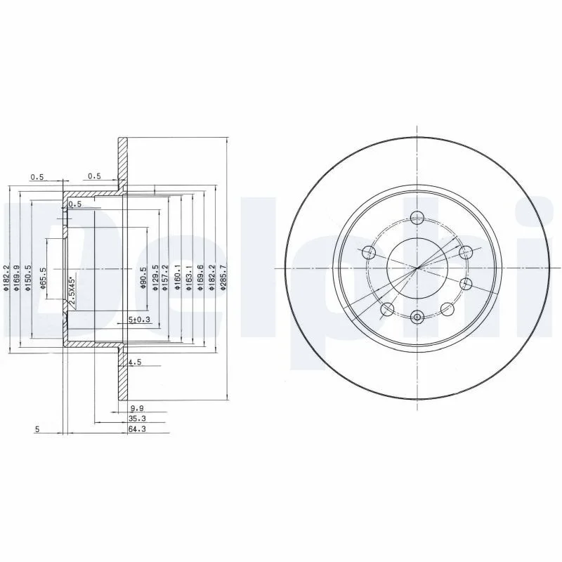 Brake Disc DELPHI BG3274