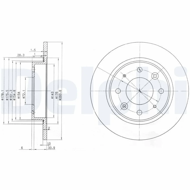 Zavorni disk DELPHI BG3336