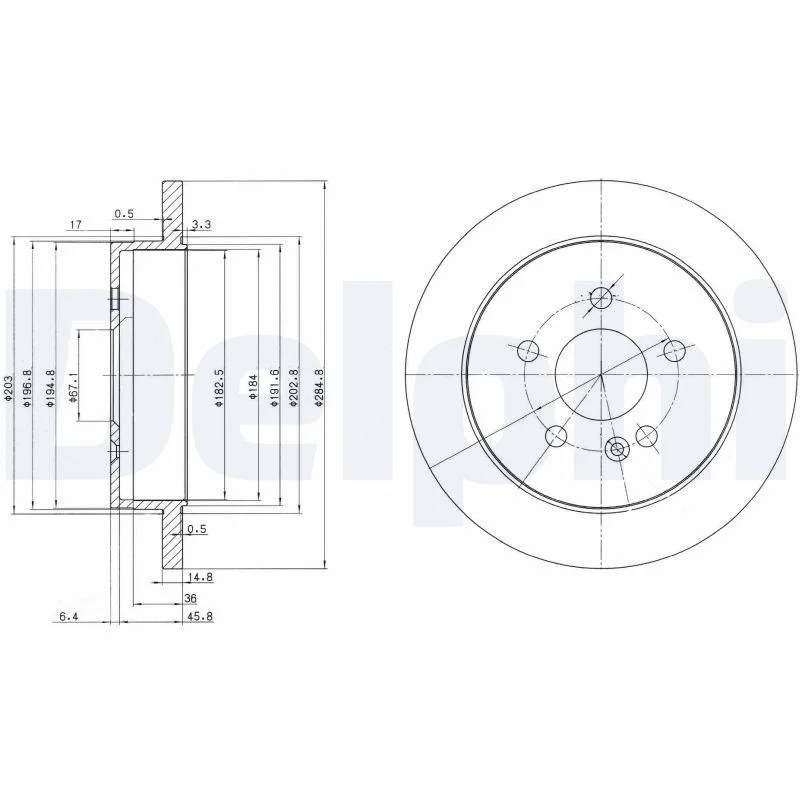Brake Disc DELPHI BG3398