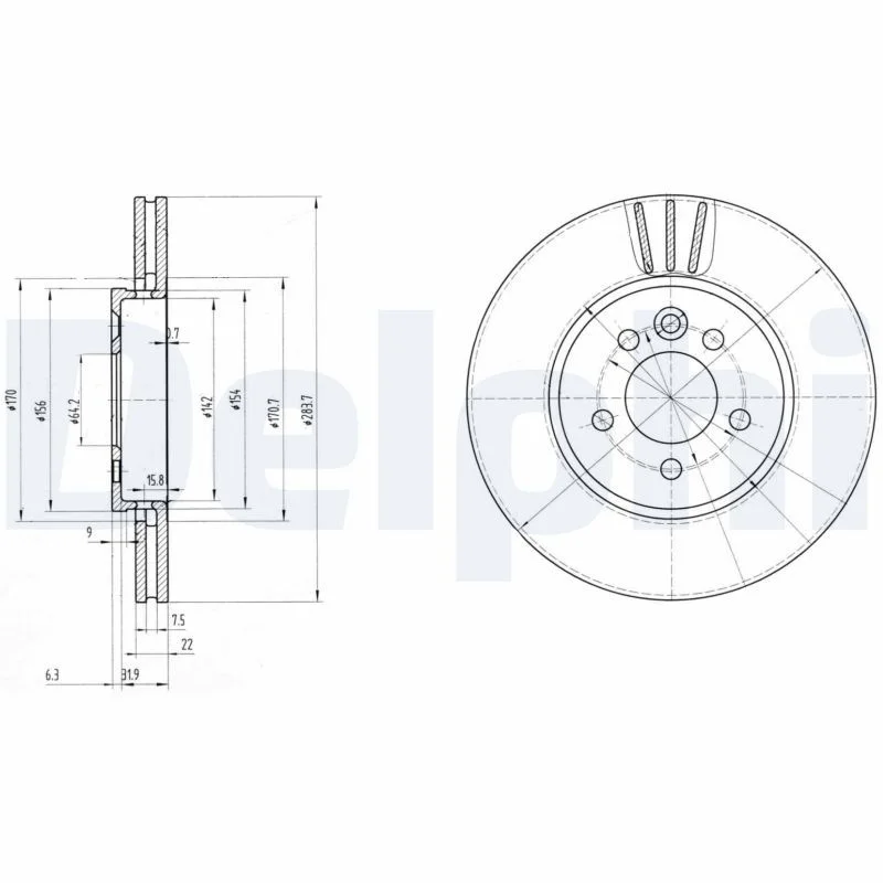 Zavorni disk DELPHI BG3503