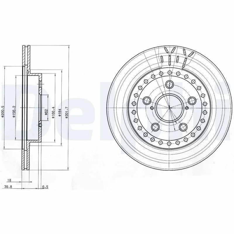 Brake Disc DELPHI BG3536