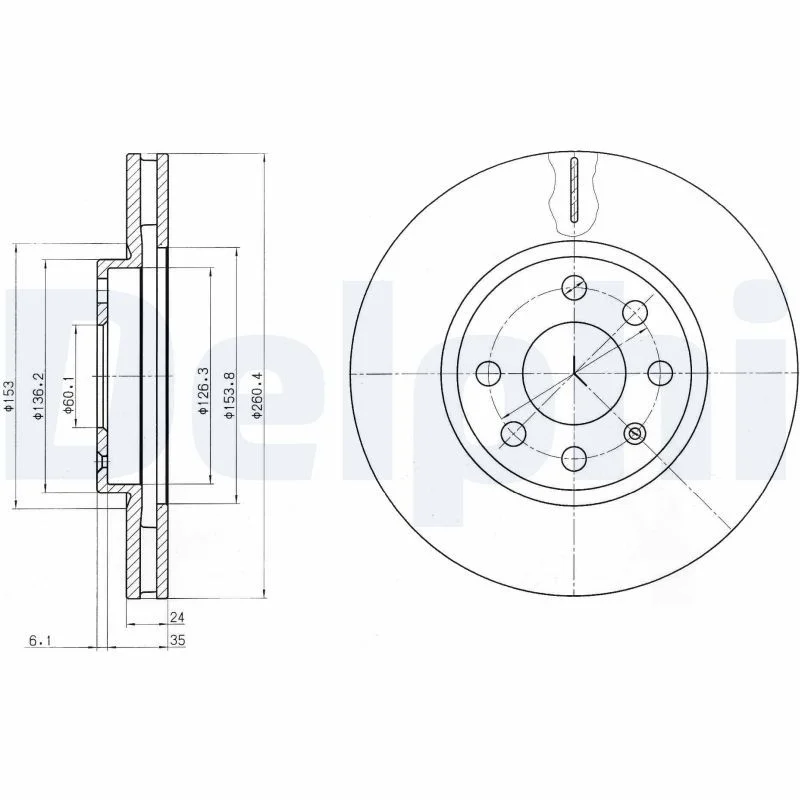 Brake Disc DELPHI BG3569