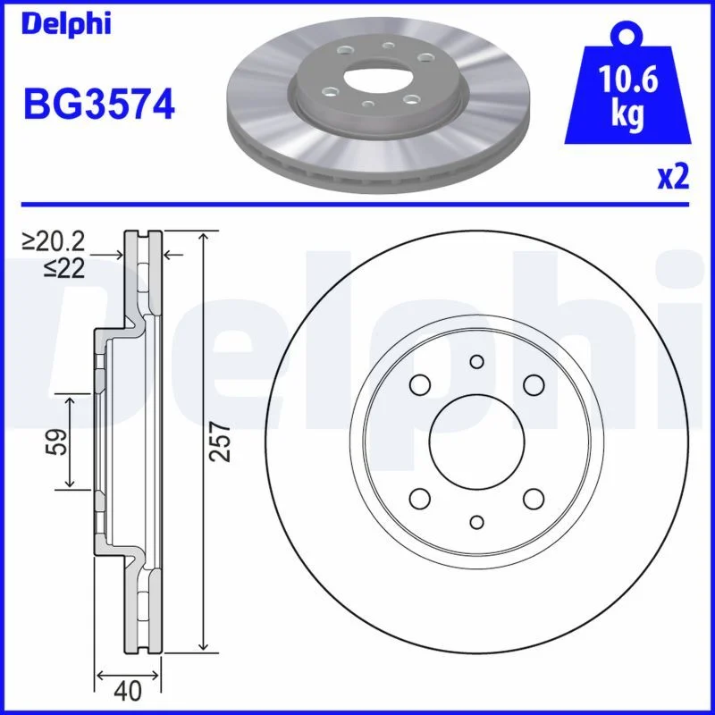 Zavorni disk DELPHI BG3574