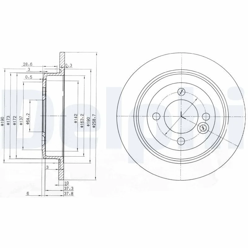 Zavorni disk DELPHI BG3662C