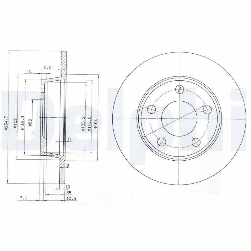 Zavorni disk DELPHI BG3671