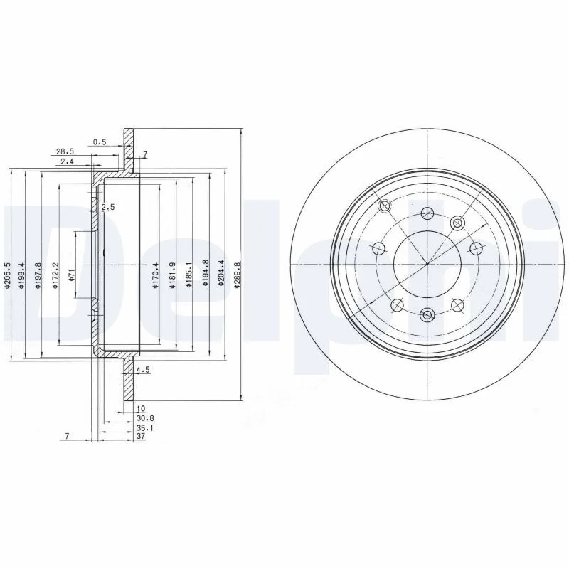 Zavorni disk DELPHI BG3684