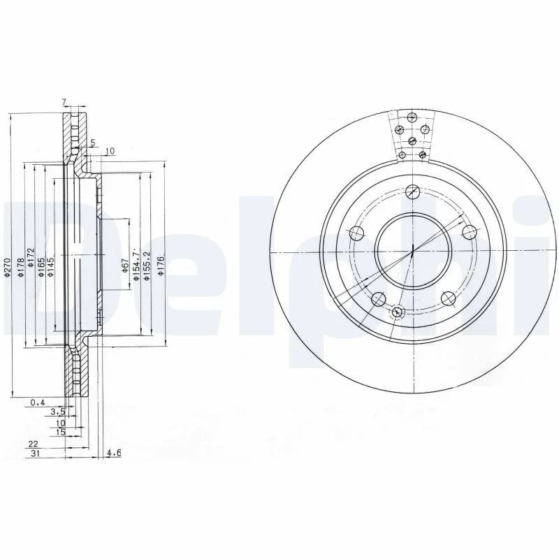 Zavorni disk DELPHI BG3709