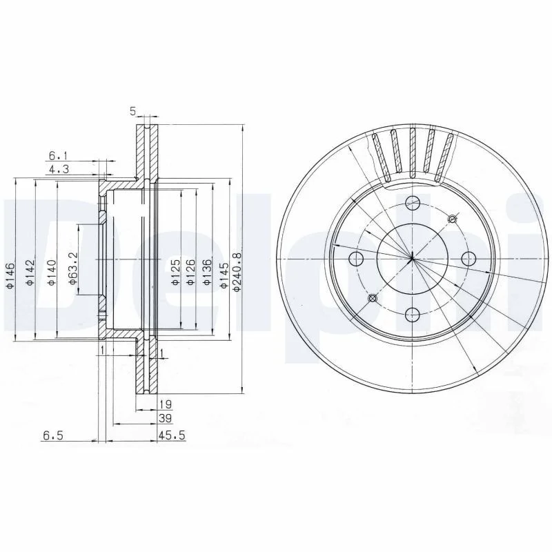 Brake Disc DELPHI BG3749