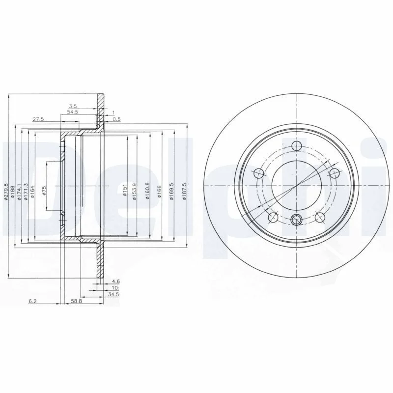 Brake Disc DELPHI BG3948C