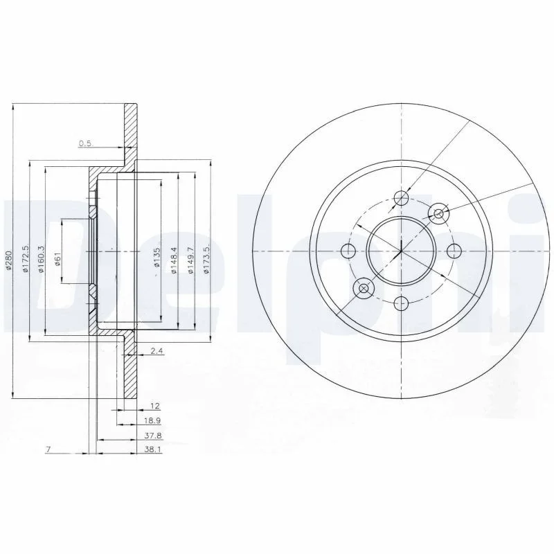 Brake Disc DELPHI BG3992