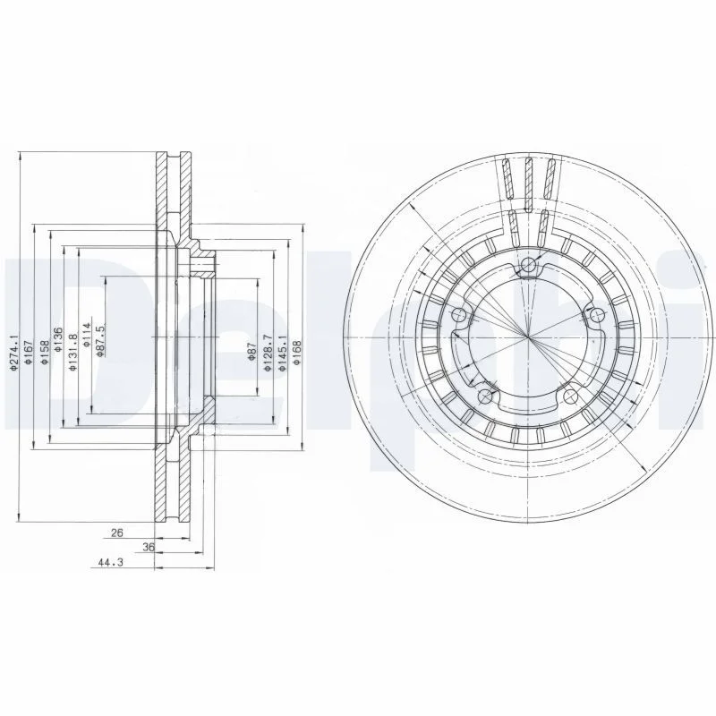 Zavorni disk DELPHI BG4134