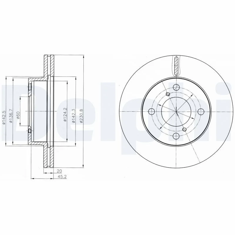 Brake Disc DELPHI BG4271C