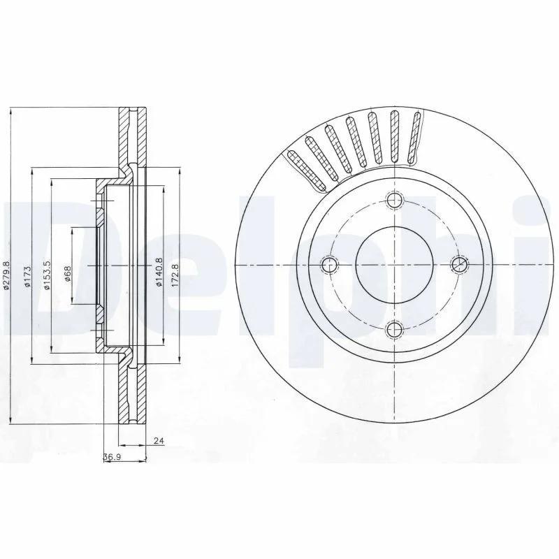Brake Disc DELPHI BG4337
