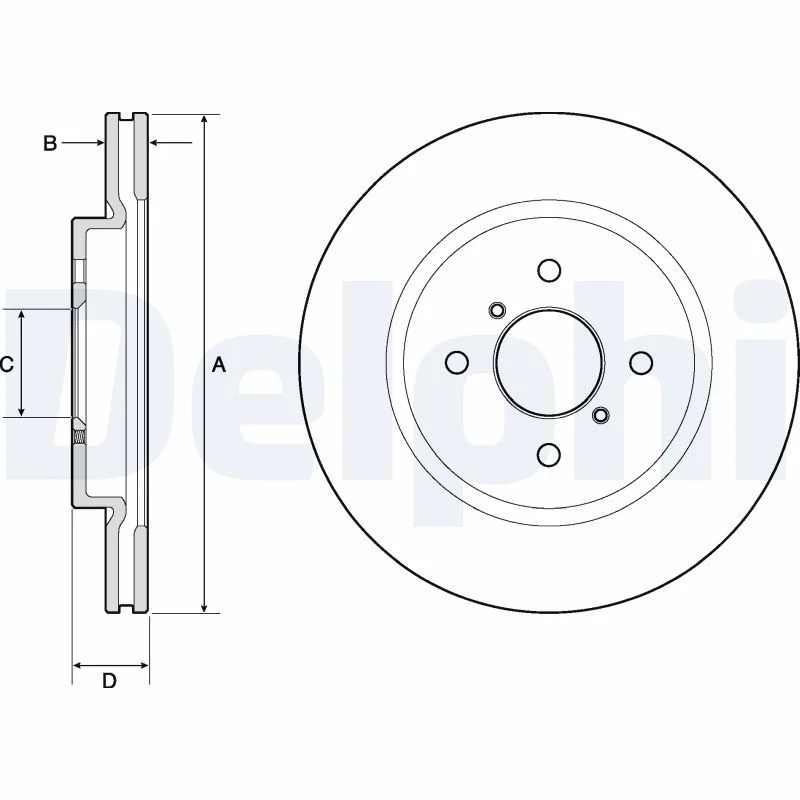 Brake Disc DELPHI BG4750C