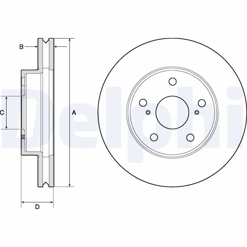 Brake Disc DELPHI BG4758C