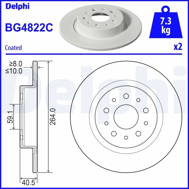 Zavorni disk DELPHI BG4822C