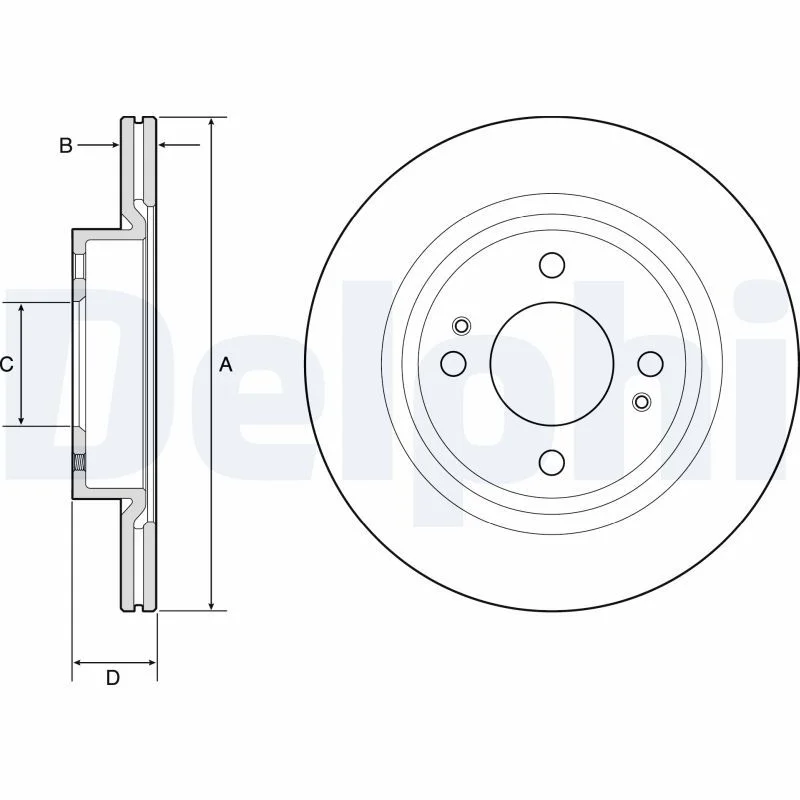 Brake Disc DELPHI BG4830C